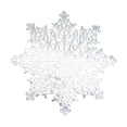 thumbnail image 1 of Leodye Round Snowflake Placemats Set of 1, Washable Wipeable Non Slip Stain Heat Resistant Dining Table Mats for Valentines Wedding Party Decoration-15x15x0.2in, 1 of 6