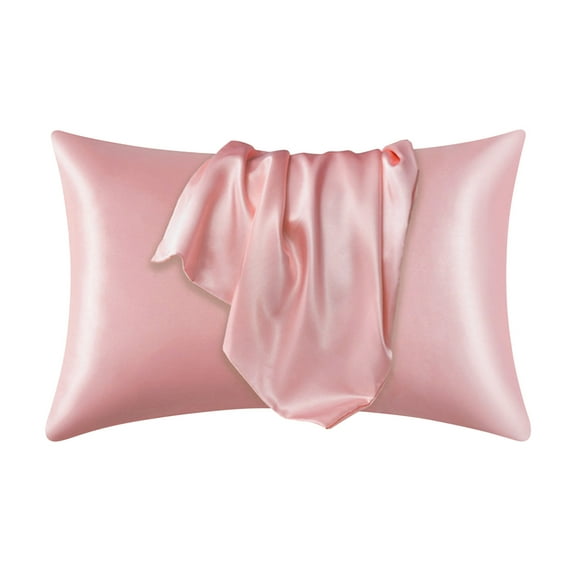 Leodye Satin Silk Pillowcase - Standard Size 1 Pack, Super Soft Envelope Closure for Hair & Skin Care -19.69×27.56IN
