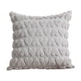 thumbnail image 1 of Leodye Set of 1 Heart Love Cute Decorative Throw Pillow Covers 18x18, Soft Plush Faux Fur Wool Pillow Covers for Couch Sofa Home-17.71x17.71 in, 1 of 6
