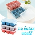 thumbnail image 1 of Leodye Silicone Ice Cube Trays 1 Pack - Large Size Silicone Ice Cube Molds with Leak Proof Removable Lid Square Ice Cube Tray ， Stackable Flexible Ice, 1 of 1