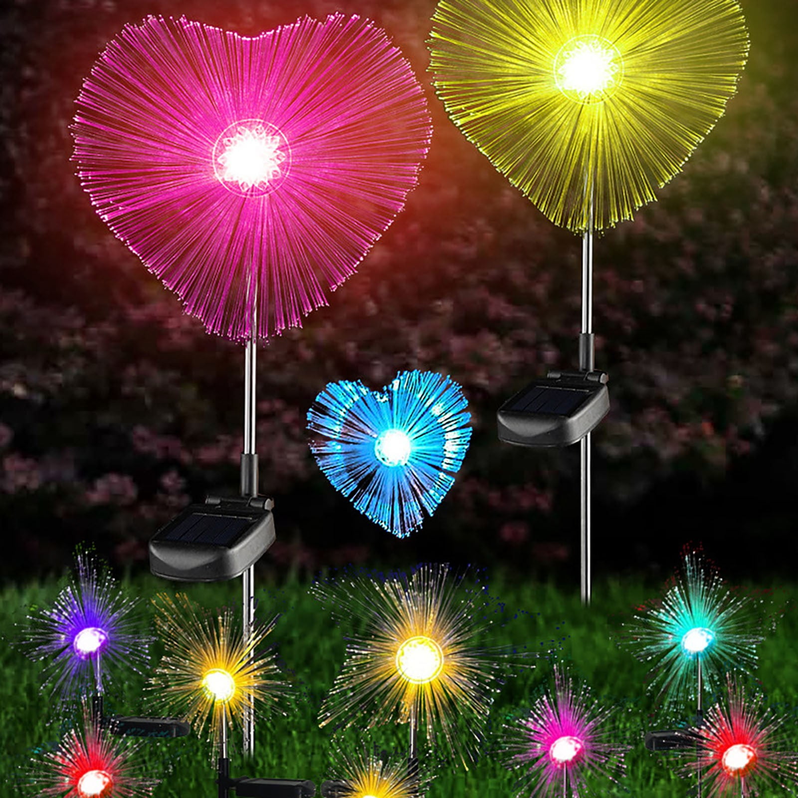 Leodye Solar Powered Jellyfish Lights Led Outdoor Garden Lights ...