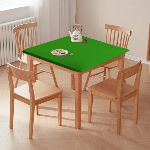 Leodye Square Fitted Table Cover Elastic Tablecloth Stretch Spandex Tables Top Cover Table Topper Cap for Dining Kitchen Home Party 33.86x33.86inches