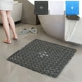 thumbnail image 1 of Leodye Square Shower Stall Mat Set of 1, Small Bathtub Floor Mats for Stand Up Showers with Suction Cups and Drainage Holes, Machine Wash, Soft on Feet, Bathroom Accessories 20.8x20.8in, 1 of 7
