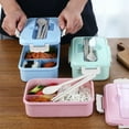 thumbnail image 1 of Leodye Stainless Steel Leakproof-Compartment Bento Lunch Box/Portion Control Food Container with Lunch Bag and Cutlery Set, 1 of 3