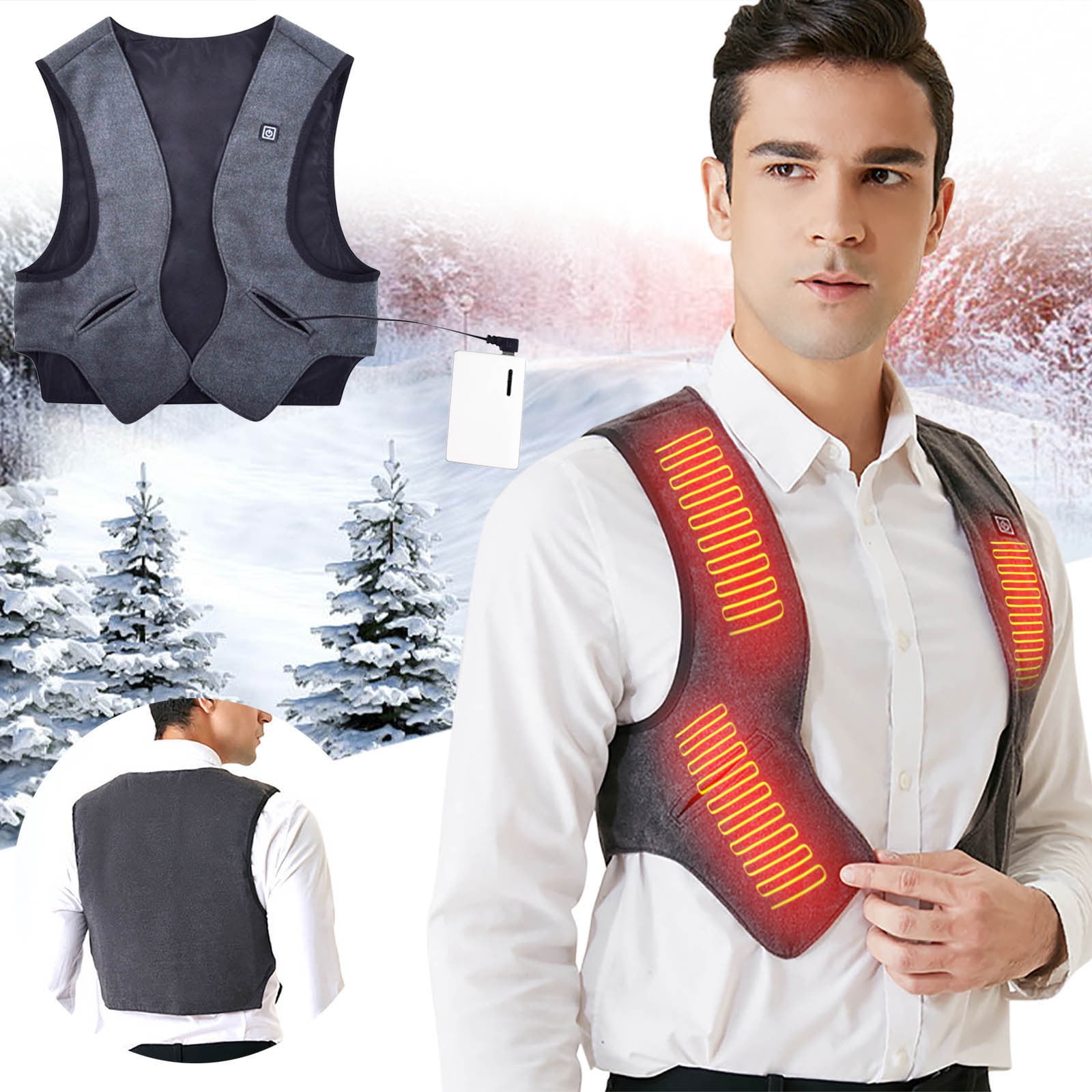Leodye USB Electric Heating Pad for Shoulder & Back Protection