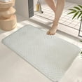 thumbnail image 1 of Leodye Ultra Thin Bathroom Rugs Set of 1,Low Profile Bath Mat Non Slip Fit Under Door Absorbent Shower Rug Washable Grey Indoor Door Mat-23.62x15.75x0.12in, 1 of 6
