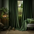 thumbnail image 1 of Leodye Velvet Curtains Luxurious thermal Insulated Drapes for Living Room & Bedroom, Soft Noise Reducing Light Blocking Curtains Elegant Home Decor, 52*63 inches, 2 Panels, 1 of 6