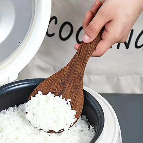 Leodye 1PCS Wooden Spoons for Cooking, Wooden Spoon Long Handle Wooden Cooking Spoon Mixing spoons Tasting Spoons for Nonstick Cookware