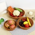 thumbnail image 1 of Leodye Woven Storage Baskets, Oval Fruit Baskets Stackable Plastic Wicker Trays for Serving Vegetables, Kitchen, Restaurant, Outdoor, 1 of 6