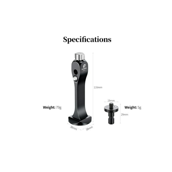 Leofoto Hands Free Modular Binoculars Adapter, Arca Tripod Mount, Black