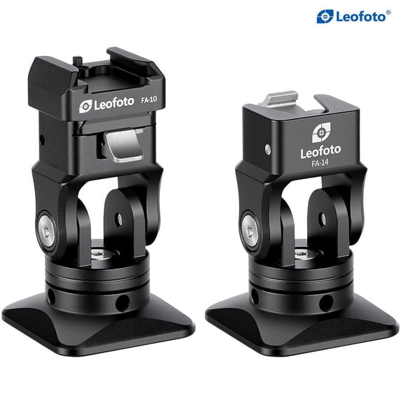 Leofoto FA-14+FA-10 Kit QR Tilting & Pivoting Flash Adapter