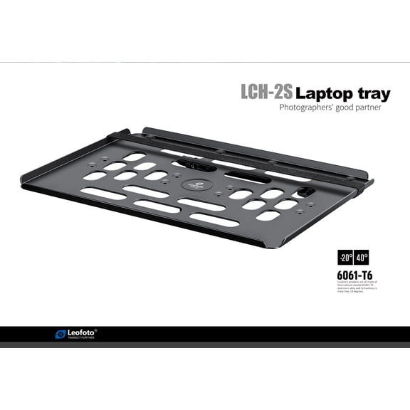 Leofoto LCH-2S 16" Laptop / Projector Tray / Combined with Tripod 3/8" Mounting Socket / Arca Swiss Dovetail