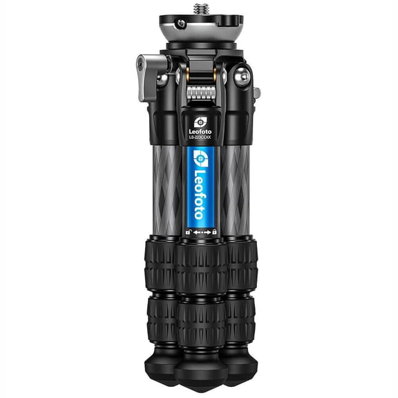 Leofoto LS-X Ranger LS-223CEXX Carbon Fiber Mini Tabletop Tripod with Leveling Base, Convertible Mounting Stud, 11 lbs Capacity, 10x Carbon Fiber, CNC Aluminum (LS-223CEXX)