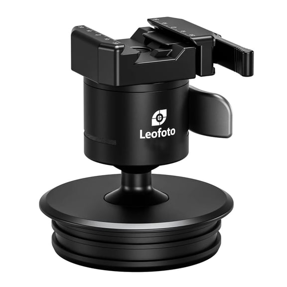 Leofoto MAB-100X Precision Rifle Ball Head with 75mm Systematic Adapter, Arca Clamp, Aircraft Grade Aluminum, Hard Anodized (MAB-100X-ARCA)