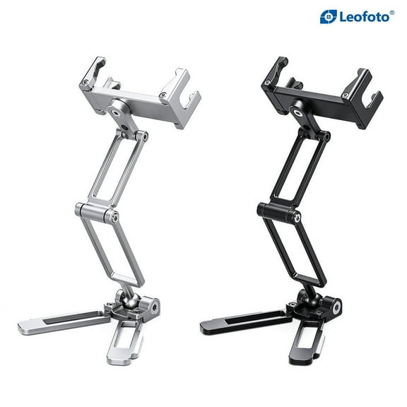 Leofoto PS-4 Multi-functional Foldable Cellphone Stand with Arca-Compatible Dovetail and Cold Shoe Mount