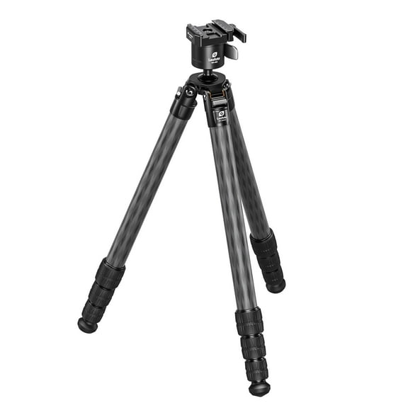 Leofoto SA-X SA-363CX Long Tripod with Rosette, 3/8" Mounting Stud, MA-40X Lever-Release Ball Head, Carbon Fiber, 3 Angle Stops (SA-363CX-MA-40X-ARCA)
