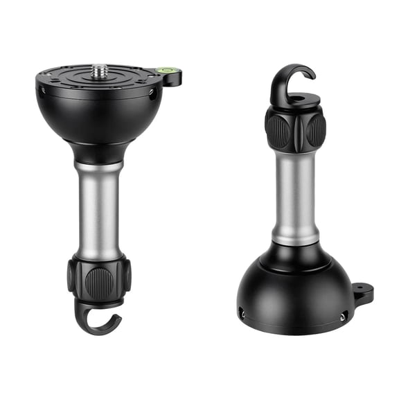 Leofoto Leveling Base w/ Handle for 75mm Bowl - 3/8'', Black