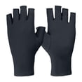 thumbnail image 1 of Leojiow 1 Pairs Elderly Skin Thin Protector Gloves Tone Fingerless Gloves Bruise Ab Rasion Protective To Cover Br Uising Black One Size, 1 of 4