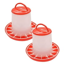 Leojiow 2Pcs Chick Feeder And Waterer Set Baby Chicken Waterer Feeder Baby Chicken Kit Hanging Poultry Drinker Quail Feeder Small Coop Water Dispenser For Chickens Turkeys 18Cm