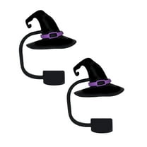 Leojiow 2Pcs Halloween Straw Cover Cap For Cup Silicone Straw Topper For 30&40 Oz Tumbler With Handle 10Mm 0.4In Proof Reusable Straw Tips Lids For Halloween Gifts. 4X4X1Cm
