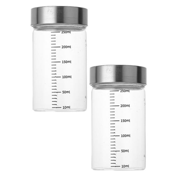 Leojiow 2Pcs Multi-Use Glass Storage Bottles, 12 Oz Wide Mouth Jars With Lids For Cold Brew, Smoothies, Overnight Oats & Hot Soups, Heat-Resistant & Easy Clean, For Meal Prep 6.6X11.6Cm