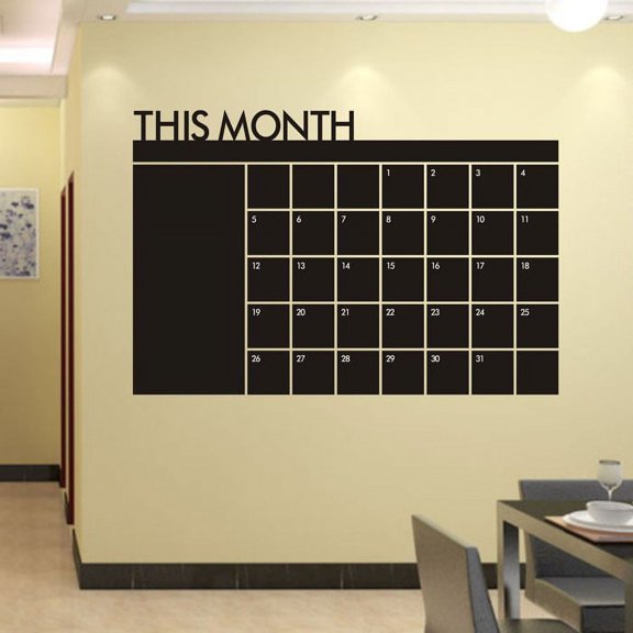 Leojiow 60X92 Month Plan Calendar Chalkboard Memo Blackboard Vinyl Wall Sticker A One Size