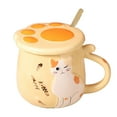 thumbnail image 1 of Leojiow Cute Cat Mug Novelty Ceramic Coffee Tea Milk Cup With Adorable Kitty Lid Cat Themed Article Novelty Cat Things For Cat Lovers Women Suitable For Birthdays And Other Occasions. 15X15X10Cm D, 1 of 7