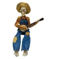 Leojiow Motion Activated Halloween Skeleton, 15.75 Inch Animated Prop With Sensor For Indoor Outdoor Decor, Yard Scare For Halloween Party Decorations