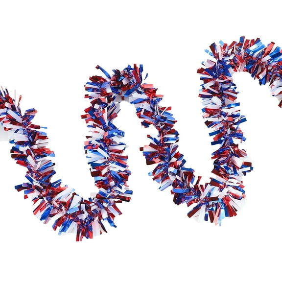 Leojiow Patriotic Decorative Streamers For Independence Day Party Decorations Red White & Blue Color Scheme Ideal For Venue Setup 200X9Cm Independence Day