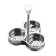 thumbnail image 1 of Leojiow Stainless Steel Egg Poacher Cups Poached Egg Maker Cups Egg Pan For Frying Eggs Nonstick Egg Steamer With Rack For Microwave Oven Stovetop Steamer 16X15.4X15.4 Silver, 1 of 7