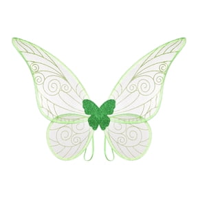 Leojiow Wing Prop For Adults Fairy Angel Lightweight Semi Transparent Fabric With Wire And Elastic Straps.Multiple Colors 60X48Cm Utility