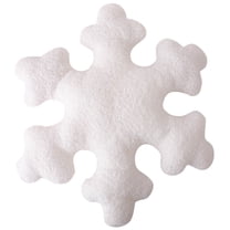 Leojiow Winter Christmas Snow Pillow Cushion (Filled Pp Cotton) Home Holiday Decoration A White
