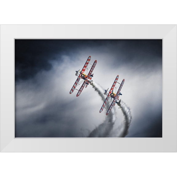 Leon 14x11 White Modern Wood Framed Museum Art Print Titled - Wingwalkers