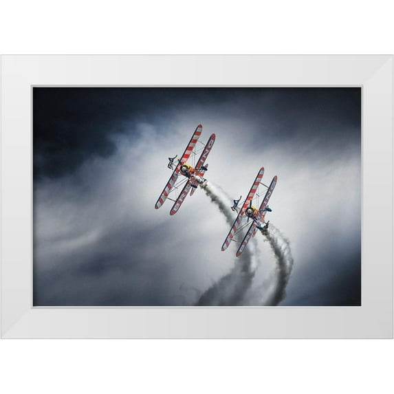 Leon 18x13 White Modern Wood Framed Museum Art Print Titled - Wingwalkers