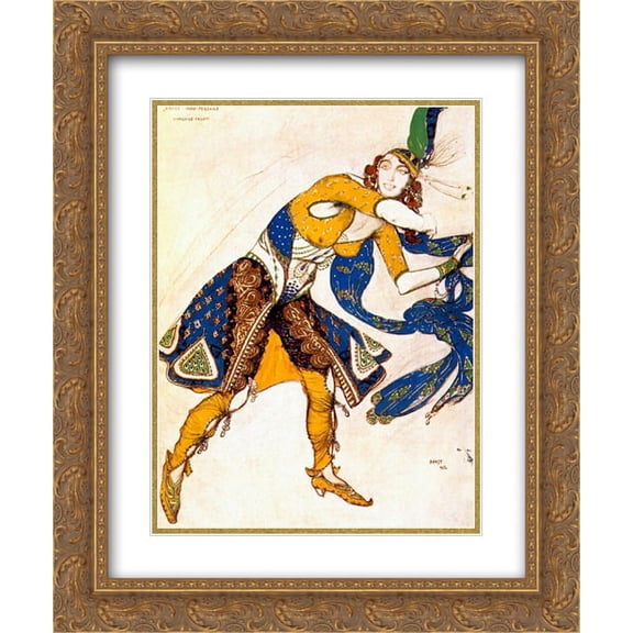 Leon Bakst 2x Matted 20x24 Gold Ornate Framed Art Print 'Indo-persian dance '