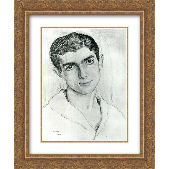 Leon Bakst 2x Matted 20x24 Gold Ornate Framed Art Print 'Leonid Massine'