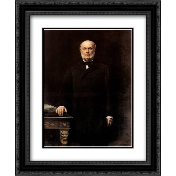 Leon Bonnat 2x Matted 20x24 Black Ornate Framed Art Print 'Portrait of Jules Grevy'