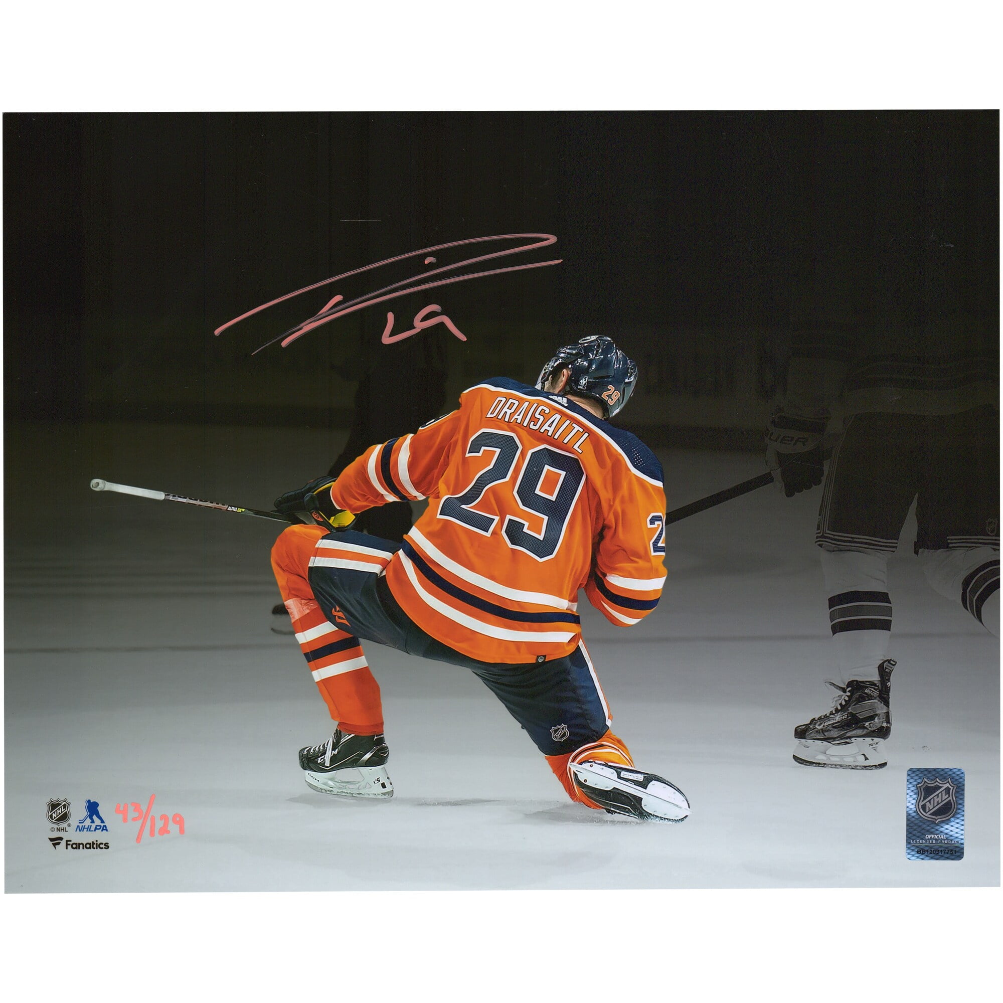 Leon Draisaitl Edmonton Oilers Autographed 11" x 14" Goal Celebration