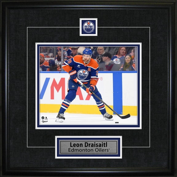 Leon Draisaitl Framed Pin & Plate Edmonton Oilers - Officially Licensed NHL Wall Art