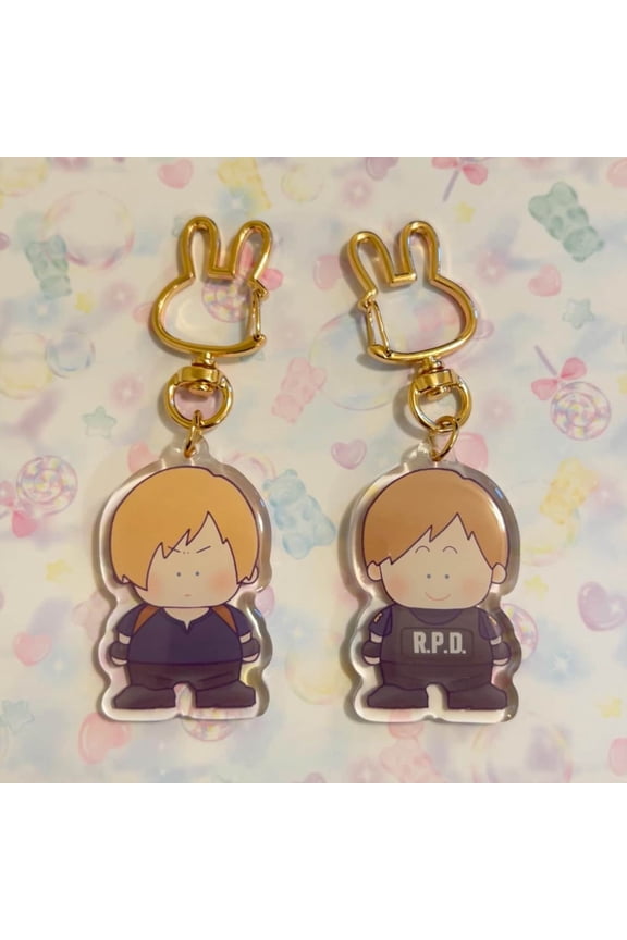 Leon Kennedy Acrylic Chibi Keychains | 2 (1 keychain)