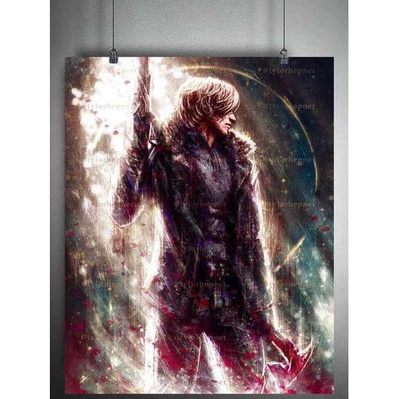 Leon Kennedy Requiem Resident Evil Game Character Poster Dark Action Wall Art 12x18 UNFRAMED