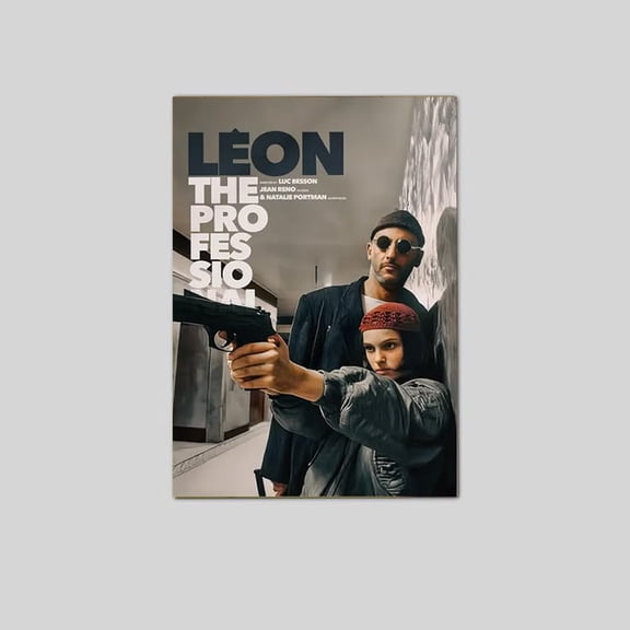Leon Poster Leon The Professional Retro Film Luc Besson Mathilda Natalie Portman Size 24''x36'' The Orange Shop
