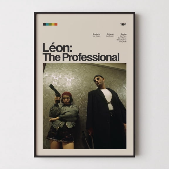 Leon The Professional Poster, Movie Print, Movie Wall Art, Unframed Paper Poster 8x10in