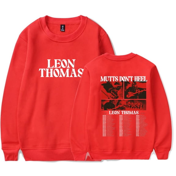 Leon Thomas Don't Heel tour 2025 Merch crew neck sweatshirt Long sleeve Fashion Casual Hooded Sweatshirts