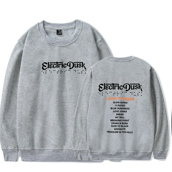 Leon Thomas Electric Dusk Merch crew neck sweatshirt Long sleeve Fashion Casual Hooded Sweatshirts