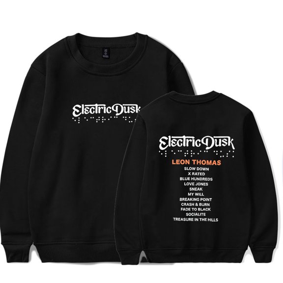 Leon Thomas Electric Dusk Merch crew neck sweatshirt Long sleeve Fashion Casual Hooded Sweatshirts