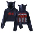 thumbnail image 1 of Leon Thomas Mutts Don‘t Heel Tour 2025 Hoodie Cat Ears Crop Top Long Sleeve Streetwear Women's Clothes, 1 of 3