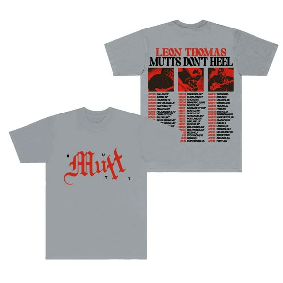 Leon Thomas Mutts Don't Heel Tour 2025 T-Shirts Streetwear Tee Women Men HipHop Short Sleeve Tops