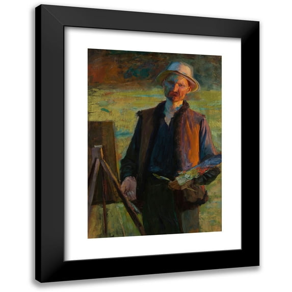 Leon Wyczółkowski 18x24 Black Modern Framed Museum Art Print Titled - Self-Portrait (1896-1900)