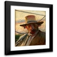 thumbnail image 1 of Leon Wyczółkowski 20x24 Black Modern Framed Museum Art Print Titled - Fisherman with a Net (1891), 1 of 5